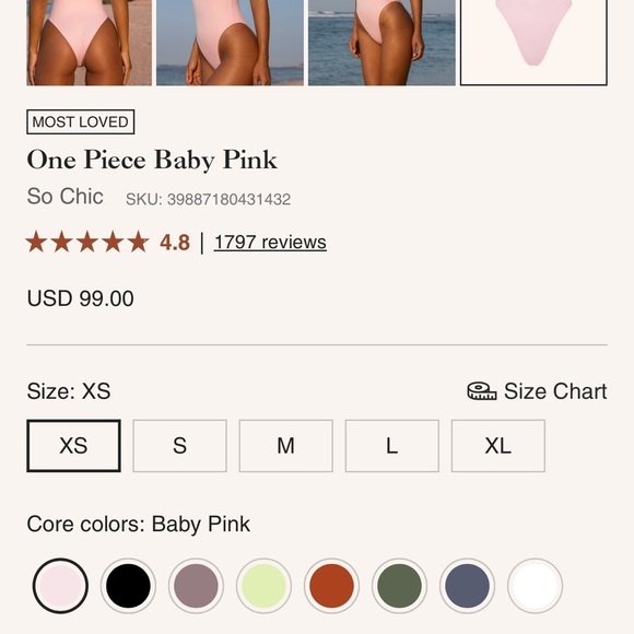 Elegant Pink One-Piece Swimsuit - Picture 9 of 10